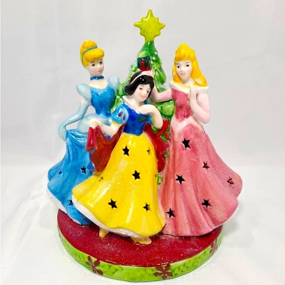 Disney Princesses Ceramic Lighted Christmas Tree Figurine Holiday UNTESTED - Picture 1 of 8